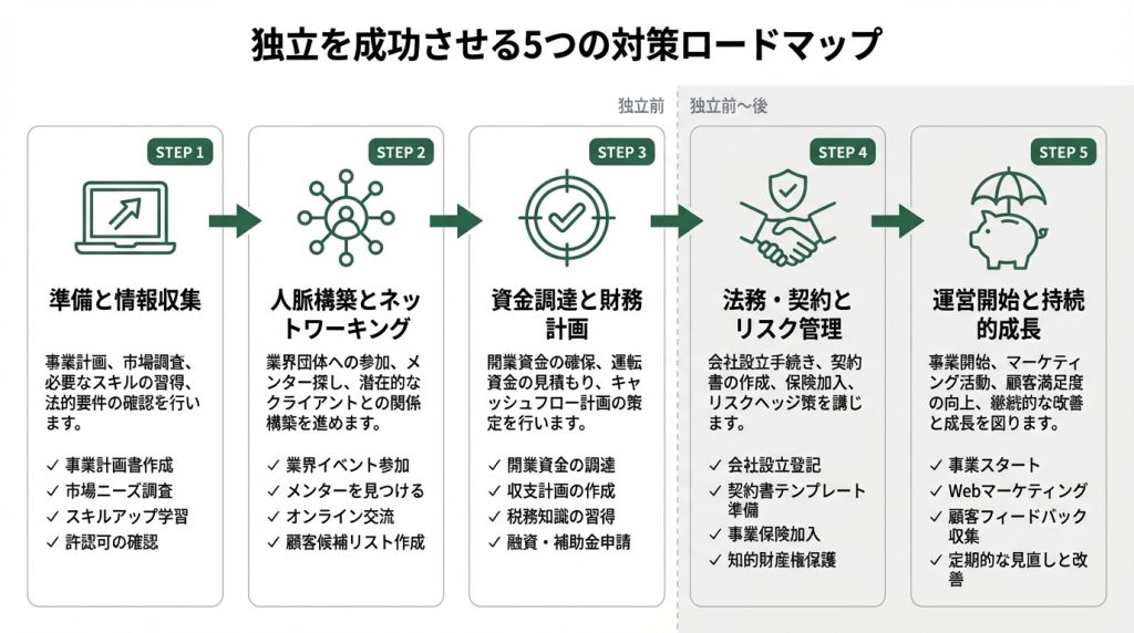 フリーコンサルとして独立を成功させるための5つの対策